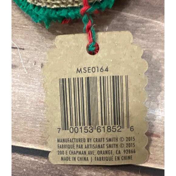 Craft Smith Burlap Candy Cane Tags 10 Pc Set - Red & Green MSEQ164 - Picture 3 of 4